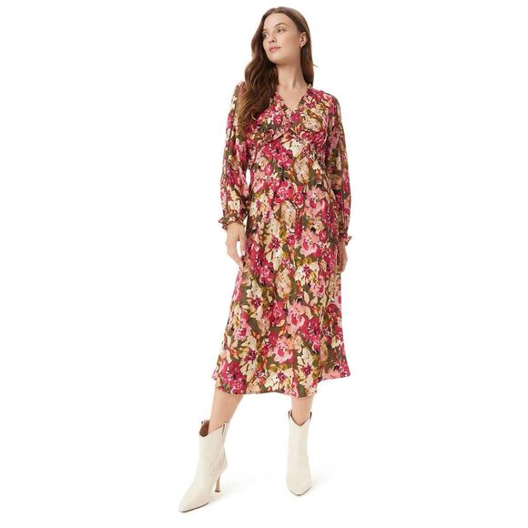 Sam Edelman Dresses & Skirts - Sam Edelman Illora Floral Midi Dress Cypress Winter Wonderbloom Size Small NWT
